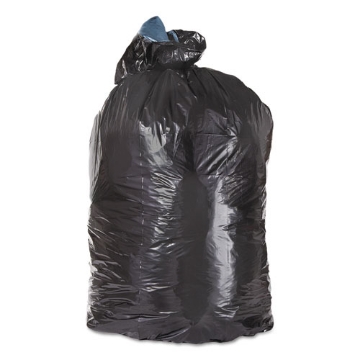Picture of Low-Density Can Liners, 56 Gal, 1.3 Mil, 43" X 47", Black, 100/carton