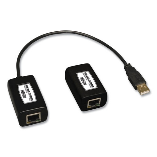 Picture of USB Over CAT5/CAT6 Extender, Transmitter and Receiver, 1 Port, Range Up to 150 ft