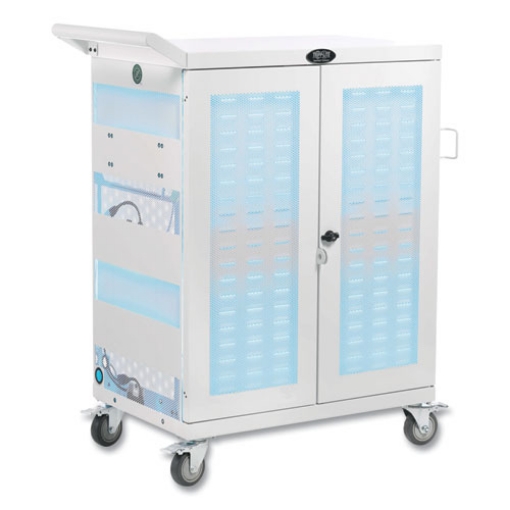 Picture of UV STERILIZATION AND CHARGING CART, 32 DEVICES, 34.8 X 21.6 X 42.3, WHITE