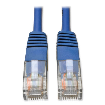 Picture of cat5e 350 mhz molded patch cable, 14 ft, blue
