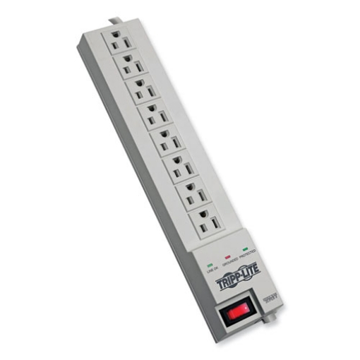 Picture of Protect It! Home Computer Surge Protector, 8 AC Outlets, 8 ft Cord, 1,080 J, White