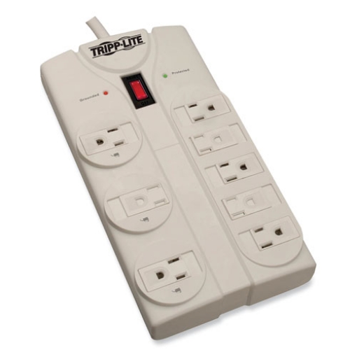 Picture of Protect It! Surge Protector, 8 AC Outlets, 25 ft Cord, 1,440 J, Light Gray