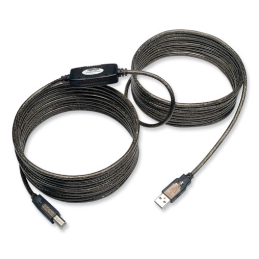 Picture of USB 2.0 Active Repeater Cable, A to B (M/M), 25 ft, Black