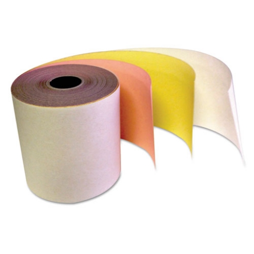 Picture of Carbonless Receipt Rolls, 3" X 67 Ft, White/canary/pink, 5/pack