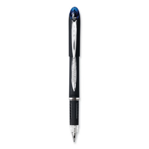 Picture of Jetstream Stick Hybrid Gel Pen, Bold 1 mm, Blue Ink, Black/Silver/Blue Barrel