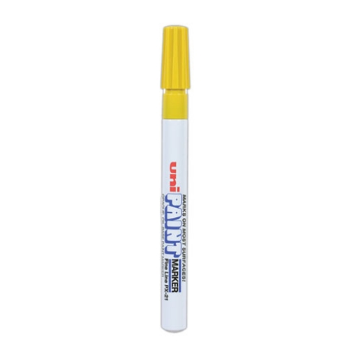 Picture of Permanent Marker, Fine Bullet Tip, Yellow