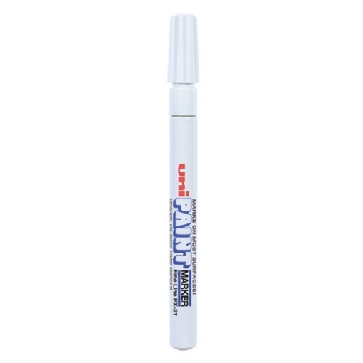 Picture of Permanent Marker, Fine Bullet Tip, White