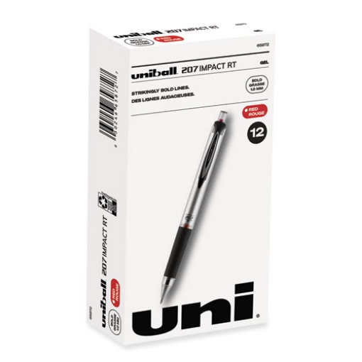 Picture of 207 Impact Gel Pen, Retractable, Bold 1 Mm, Red Ink, Black/red Barrel