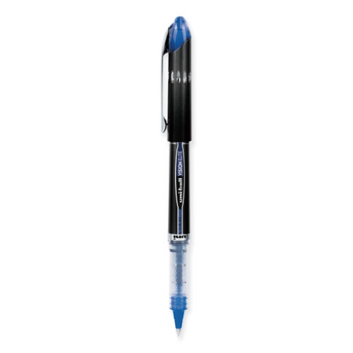 Picture of VISION ELITE Hybrid Gel Pen, Stick, Extra-Fine 0.5 mm, Blue Ink, Black/Blue/Clear Barrel