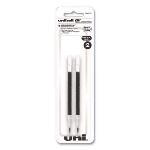 Picture of Refill For Signo Gel 207 Pens, Medium 0.7 Mm Conical Tip, Black Ink, 2/pack