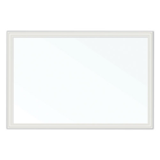 Picture of Magnetic Dry Erase Board with Decor Frame, 30 x 20, White Surface, White Wood Frame