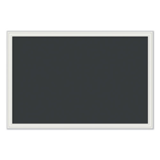 Picture of Magnetic Chalkboard with Decor Frame, 30 x 20, Black Surface, White Wood Frame