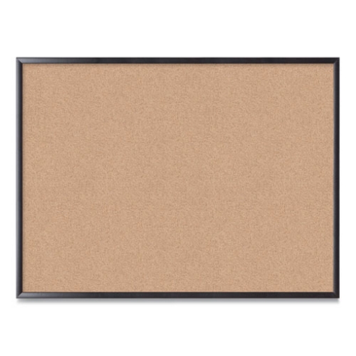 Picture of Cork Bulletin Board, 47 x 35, Tan Surface, Black Frame