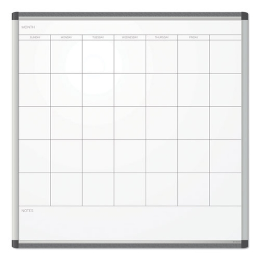 Picture of PINIT Magnetic Dry Erase Undated One Month Calendar, 35 x 35, White