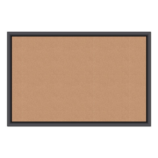 Picture of Cork Bulletin Board, 35 x 23, Tan Surface, Black Frame