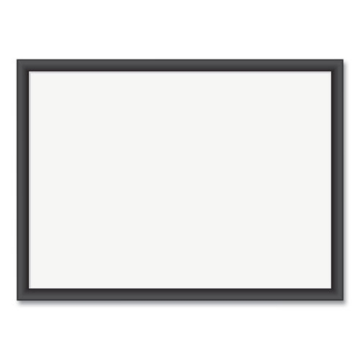 Picture of Magnetic Dry Erase Board with Wood Frame, 23 x 17, White Surface, Black Frame