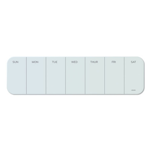 Picture of Cubicle Glass Dry Erase Board, Undated One-Week, 20 x 5.5, White Surface