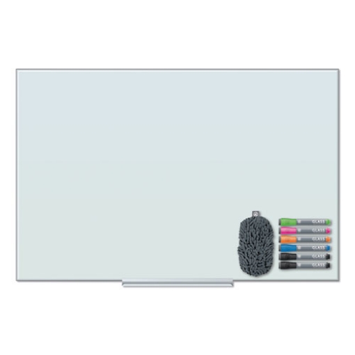 Picture of Floating Glass Dry Erase Board, 35 x 23, White