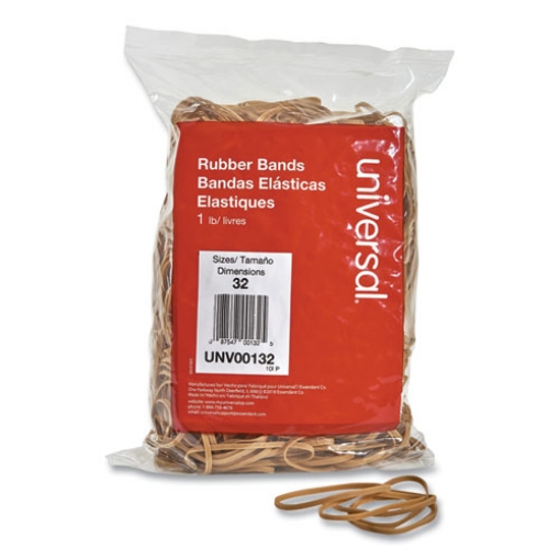 Picture of Rubber Bands, Size 32, 0.04" Gauge, Beige, 1 Lb Box, 820/pack