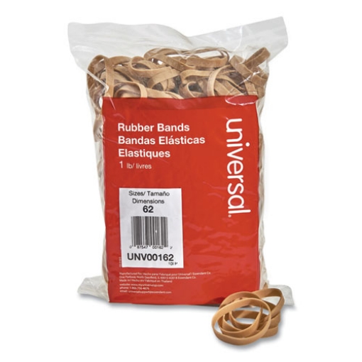 Picture of Rubber Bands, Size 62, 0.04" Gauge, Beige, 1 Lb Box, 490/pack