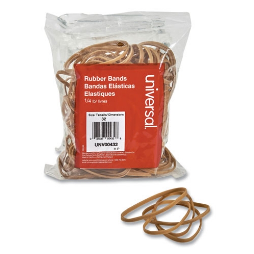 Picture of Rubber Bands, Size 32, 0.04" Gauge, Beige, 4 Oz Box, 205/pack