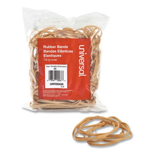 Picture of Rubber Bands, Size 33, 0.04" Gauge, Beige, 4 Oz Box, 160/pack