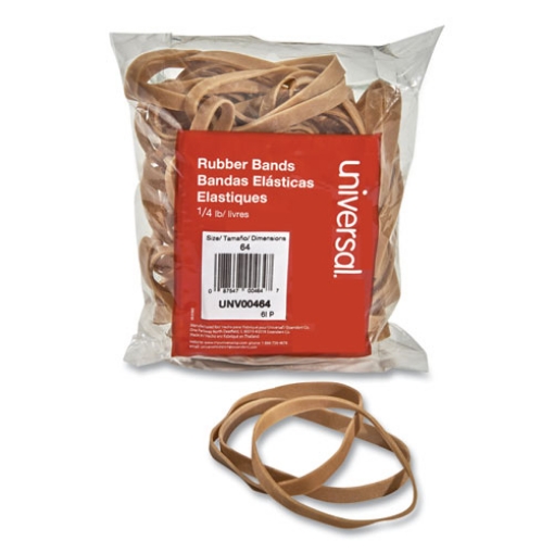 Picture of Rubber Bands, Size 64, 0.04" Gauge, Beige, 4 Oz Box, 80/pack