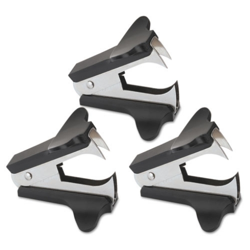 Picture of Jaw Style Staple Remover, Black, 3/pack