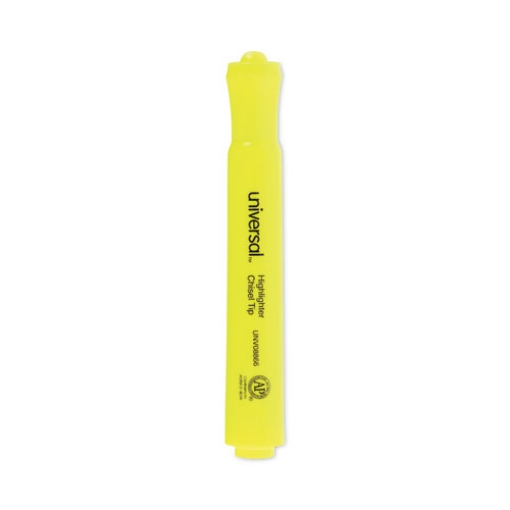 Picture of Desk Highlighter Value Pack, Fluorescent Yellow Ink, Chisel Tip, Yellow Barrel, 36/pack