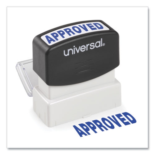 Picture of Message Stamp, Approved, Pre-Inked One-Color, Blue