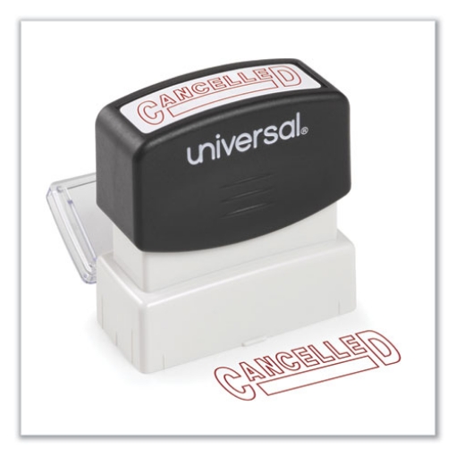 Picture of Message Stamp, Cancelled, Pre-Inked One-Color, Red