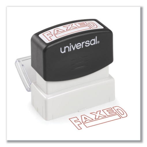 Picture of Message Stamp, Faxed, Pre-Inked One-Color, Red