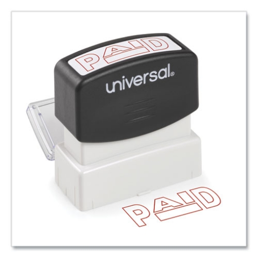 Picture of Message Stamp, Paid, Pre-Inked One-Color, Red