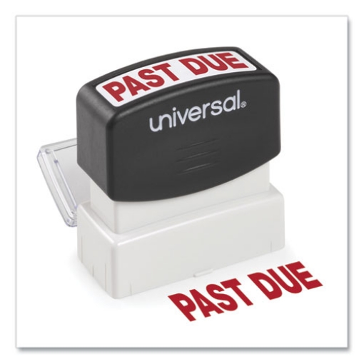 Picture of Message Stamp, Past Due, Pre-Inked One-Color, Red