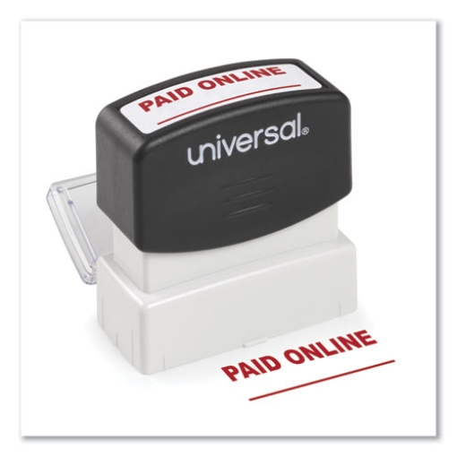 Picture of Message Stamp, Paid Online, Pre-Inked One-Color, Red