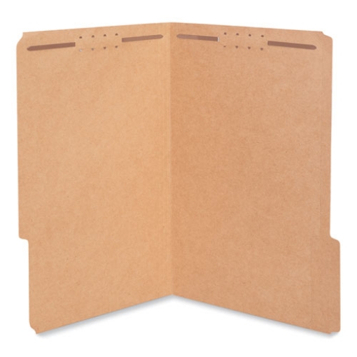 Picture of Reinforced Top Tab Fastener Folders, 0.75" Expansion, 2 Fasteners, Legal Size, Brown Kraft Exterior, 50/Box