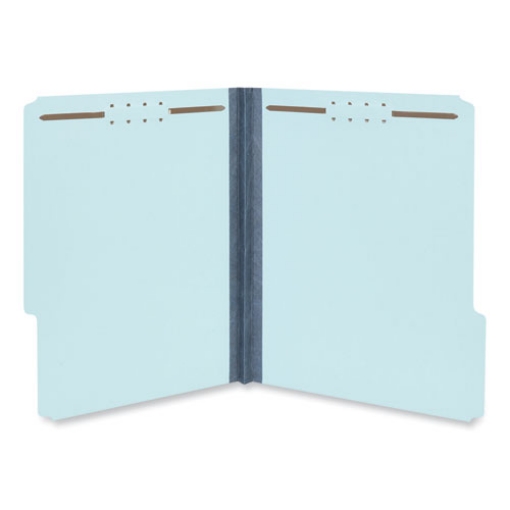 Picture of Top Tab Classification Folders, 1" Expansion, 2 Fasteners, Letter Size, Light Blue Exterior, 25/Box