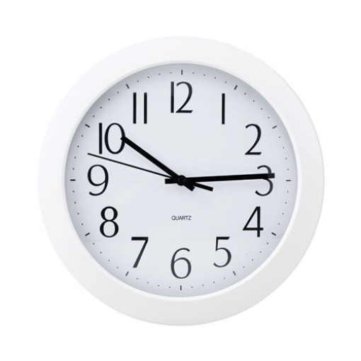 Picture of Whisper Quiet Clock, 12" Overall Diameter, White Case, 1 Aa (sold Separately)