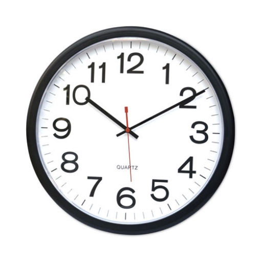 Picture of Indoor/outdoor Round Wall Clock, 13.5" Overall Diameter, Black Case, 1 Aa (sold Separately)