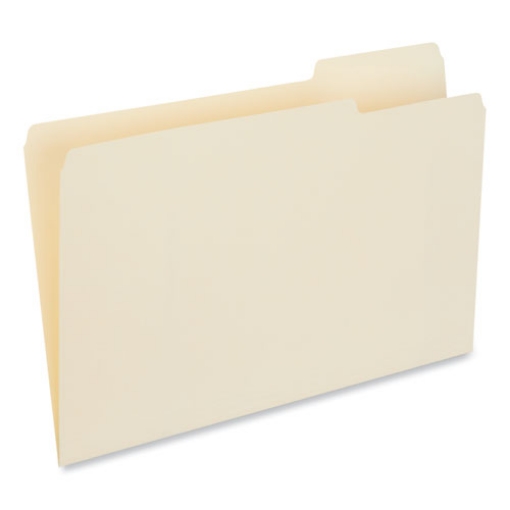 Picture of TOP TAB FILE FOLDERS, 1/3-CUT TABS: RIGHT POSITION, LEGAL SIZE, 0.75" EXPANSION, MANILA, 100/BOX