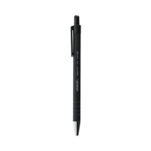 Picture of Ballpoint Pen, Retractable, Fine 0.7 Mm, Black Ink, Black Barrel, Dozen