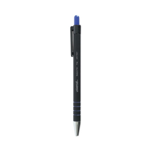 Picture of Ballpoint Pen, Retractable, Fine 0.7 Mm, Blue Ink, Blue Barrel, Dozen