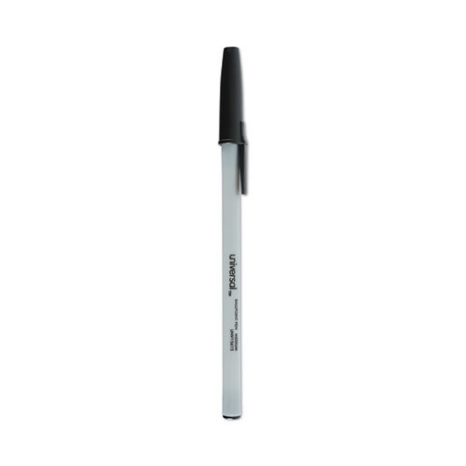 Picture of Ballpoint Pen Value Pack, Stick, Medium 1 mm, Black Ink, Gray/Black Barrel, 60/Pack