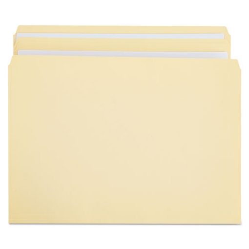 Picture of Double-Ply Top Tab Manila File Folders, Straight Tabs, Letter Size, 0.75" Expansion, Manila, 100/Box