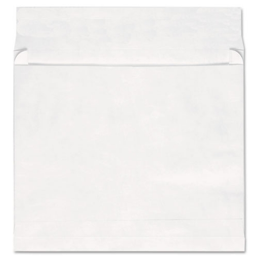 Picture of Deluxe Tyvek Expansion Envelopes, Open-End, 2" Capacity, #13 1/2, Square Flap, Self-Adhesive Closure, 10 x 13, White, 100/Box