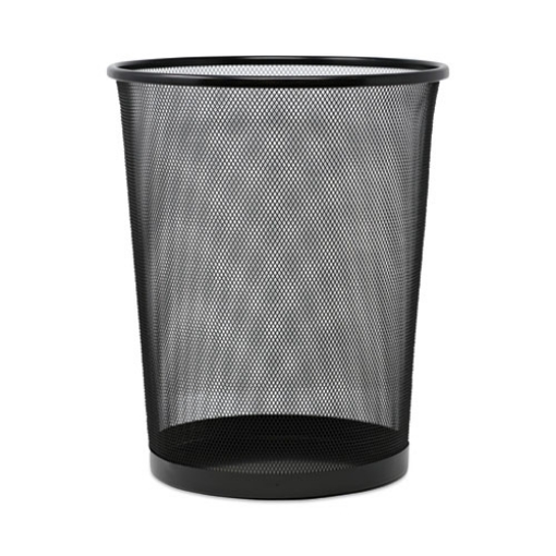 Picture of Mesh Wastebasket, 18 qt, Steel Mesh, Black