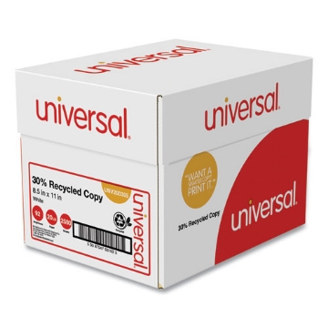 Picture of 30% Recycled Copy Paper, 92 Bright, 20 lb Bond Weight, 8.5 x 11, White, 500 Sheets/Ream, 5 Reams/Carton