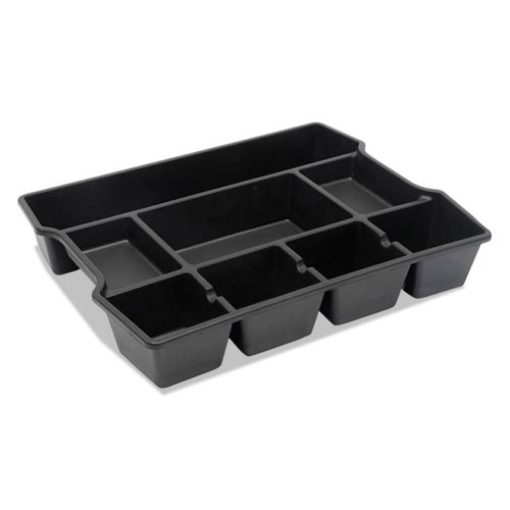 Picture of High Capacity Drawer Organizer, Eight Compartments, 14.88 X 11.88 X 2.5, Plastic, Black