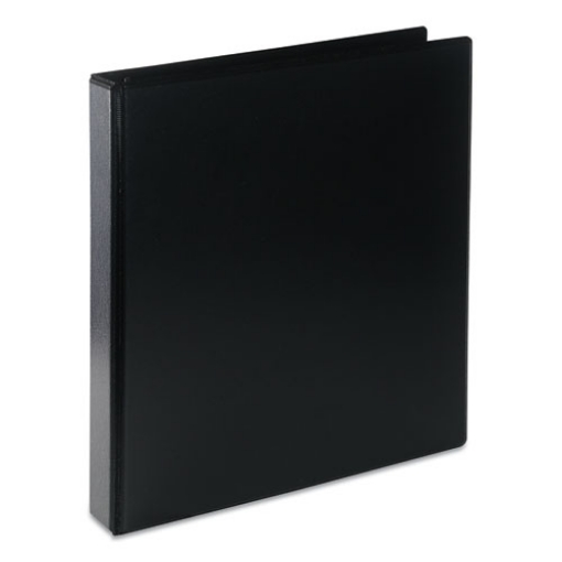 Picture of Deluxe Round Ring View Binder, 3 Rings, 1" Capacity, 11 X 8.5, Black