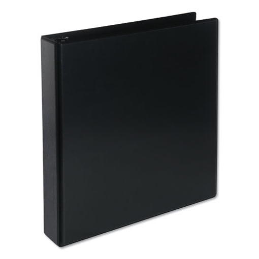 Picture of Deluxe Round Ring View Binder, 3 Rings, 1.5" Capacity, 11 X 8.5, Black